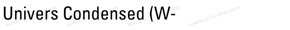Univers Condensed (W字体转换